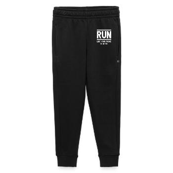 Run Like Your Phone Is At 1% Funny Runner - Kids’/Teens' Premium Sweatpants - black - Front - AI Model Kid Male (0cm)