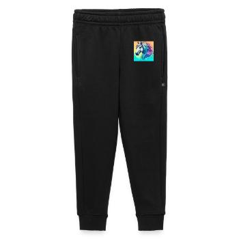 cheval - Pantalon de survêtement enfant/adolescent premium - noir - Devant - AI Model Kid Male (0cm)