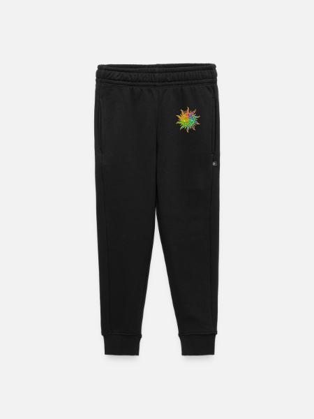 Regenbogen Sonne Glitzerstern - Kinder/Teenager Premium Sweathose - Schwarz