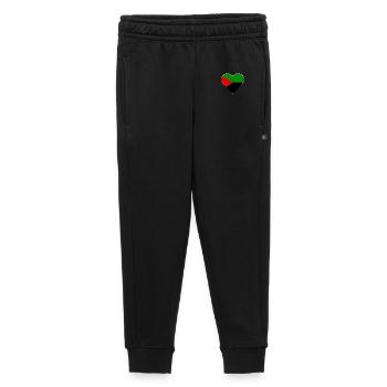 Heart red green black color flag Martinique - Kids’/Teens' Premium Sweatpants - black - Front - AI Model Kid Male (0cm)
