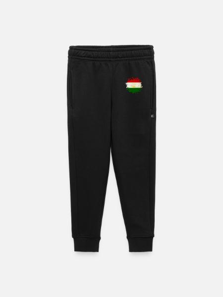 Tadschikistan Klecks Flaggen Design - Kinder/Teenager Premium Sweathose - Schwarz
