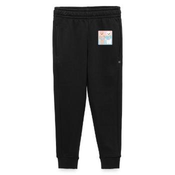 Brown Bear Polar Bear - Animal pairs - Winter pairs - Kids’/Teens' Premium Sweatpants - black - Front - AI Model Kid Male (0cm)