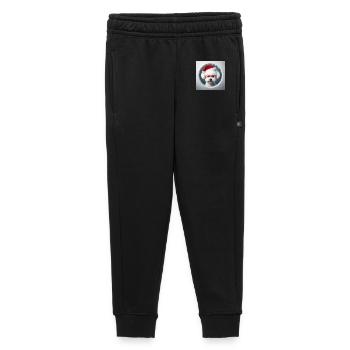 Bichon Frisé Hund als Weihnachtsmann - Kinder/Teenager Premium Sweathose - Schwarz - Vorne - AI Model Kid Male (0cm)