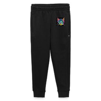 Chat Pop Art - Pantalon de survêtement enfant/adolescent premium - noir - Devant - AI Model Kid Male (0cm)