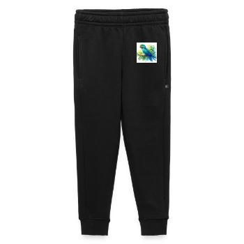 Aquarelle Ara bleu - Pantalon de survêtement enfant/adolescent premium - noir - Devant - AI Model Kid Male (0cm)