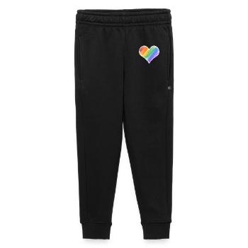 Regenbogenherz Farbstrich - Kinder/Teenager Premium Sweathose - Schwarz - Vorne - AI Model Kid Male (0cm)