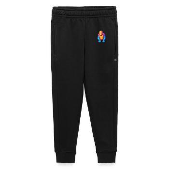 Orang-outan coloré Kawaii dessin animé Personnage Animal - Pantalon de survêtement enfant/adolescent premium - noir - Devant - AI Model Kid Male (0cm)