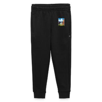 Ouzoud Waterfalls Morocco Travel Poster Souvenir - Kids’/Teens' Premium Sweatpants - black - Front - AI Model Kid Male (0cm)