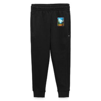 Sequoia Kings Canyon National Park Travel Poster - Kids’/Teens' Premium Sweatpants - black - Front - AI Model Kid Male (0cm)