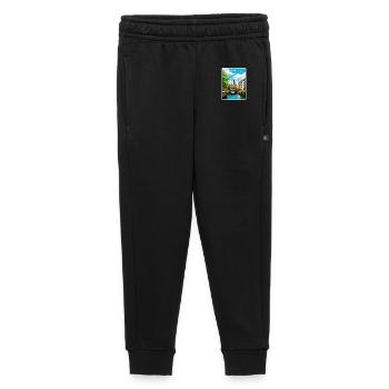 Amsterdam Netherlands Travel Poster Souvenir WPA - Kids’/Teens' Premium Sweatpants - black - Front - AI Model Kid Male (0cm)