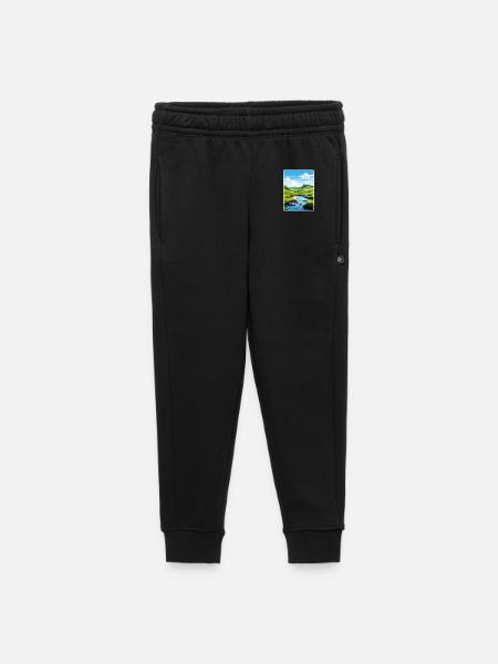 Peak District United Kingdom UK Travel Poster WPA - Kids’/Teens' Premium Sweatpants - black - Front