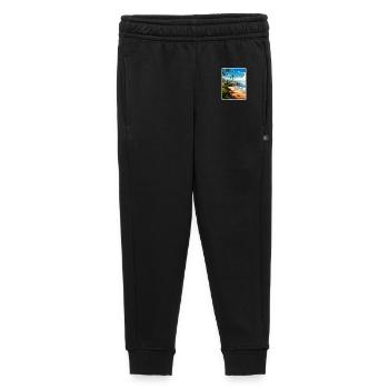 Malibu Californie Voyage Affiche Peinture Souvenir WPA - Pantalon de survêtement enfant/adolescent premium - noir - Devant - AI Model Kid Male (0cm)
