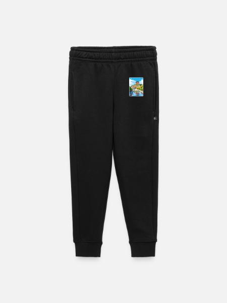 Québec Canada Affiche de voyage Peinture Souvenir WP - Pantalon de survêtement enfant/adolescent premium - noir - Devant