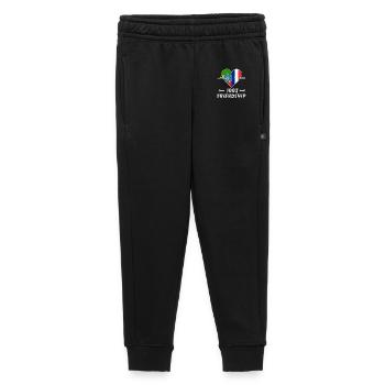 Ethiopia and France 100% friendship - Kids’/Teens' Premium Sweatpants - black - Front - AI Model Kid Male (0cm)
