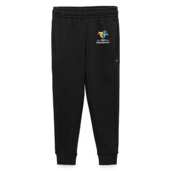 Uganda and Sweden 100% friendship - Kids’/Teens' Premium Sweatpants - black - Front - AI Model Kid Male (0cm)