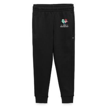 100 % amitié entre le Nigeria et la Croatie - Pantalon de survêtement enfant/adolescent premium - noir - Devant - AI Model Kid Male (0cm)