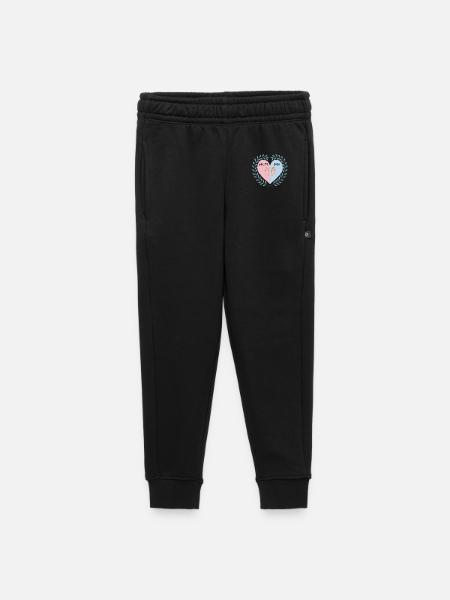 MOM & DAD Heart with Cute Baby Feet - Kids’/Teens' Premium Sweatpants - black