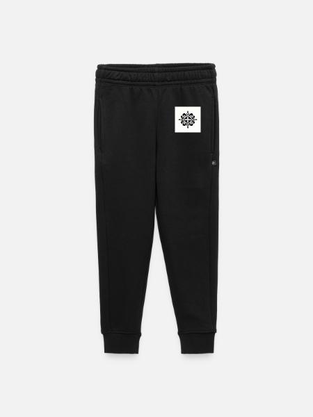 Elegant Black Ornamental Pattern - Kids’/Teens' Premium Sweatpants - black