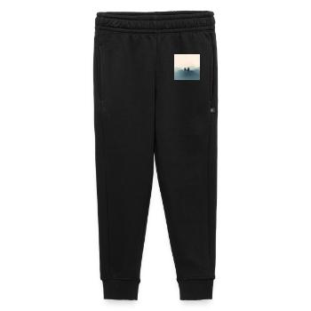 Sailing boat in minimalist ocean - Kids’/Teens' Premium Sweatpants - black - Front - AI Model Kid Male (0cm)