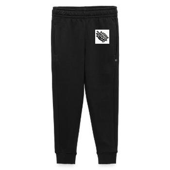 Coin Turtle Geometry - Kids’/Teens' Premium Sweatpants - black - Front - AI Model Kid Male (0cm)