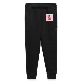 Pastel geometric neon fox - Kids’/Teens' Premium Sweatpants - black - Front - AI Model Kid Male (0cm)