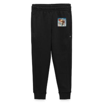 Floral Mask Portrait Surreal - Kids’/Teens' Premium Sweatpants - black - Front - AI Model Kid Male (0cm)