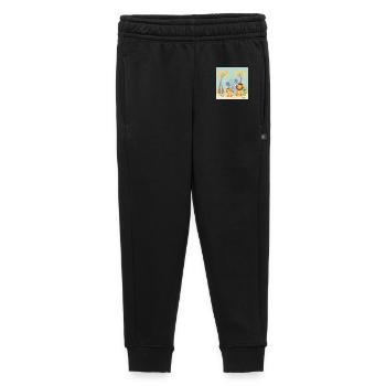 Trio Sweet Animal Lion Cub Elephant - Kids’/Teens' Premium Sweatpants - black - Front - AI Model Kid Male (0cm)