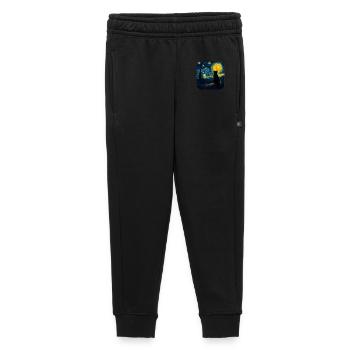 Cat Starry Funny Night Cat Lover Van Gogh Cat Mom - Kids’/Teens' Premium Sweatpants - black - Front - AI Model Kid Male (0cm)