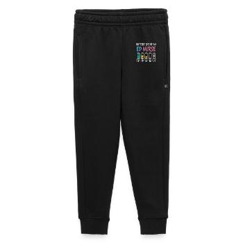 Emergency Nurse Battery Level Levels Humor - Kids’/Teens' Premium Sweatpants - black - Front - AI Model Kid Male (0cm)