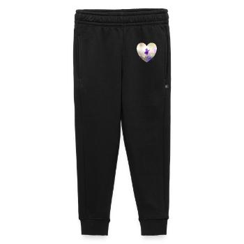Heart Flower Birthday Design Violet Purple Flower - Kids’/Teens' Premium Sweatpants - black - Front - AI Model Kid Male (0cm)