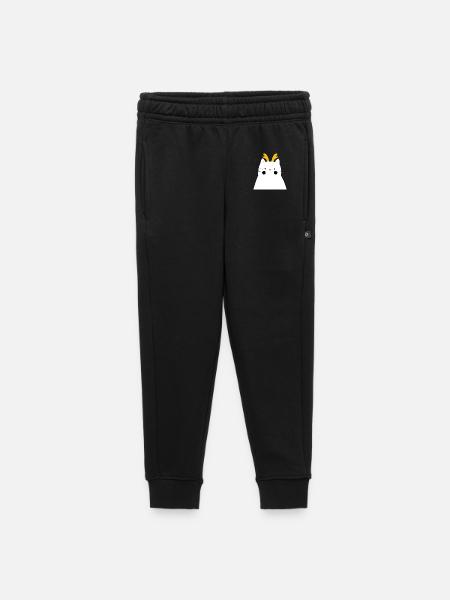 Weiße Katze mit goldenem Geweih - Kinder/Teenager Premium Sweathose - Schwarz