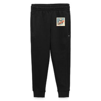 Retro-Katzen-Skateboarder im Flug - Kinder/Teenager Premium Sweathose - Schwarz - Vorne - AI Model Kid Male (0cm)