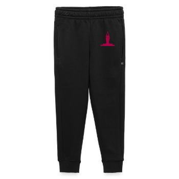 Yoga Forms Silhouettes Meditation - Kids’/Teens' Premium Sweatpants - black - Front - AI Model Kid Male (0cm)