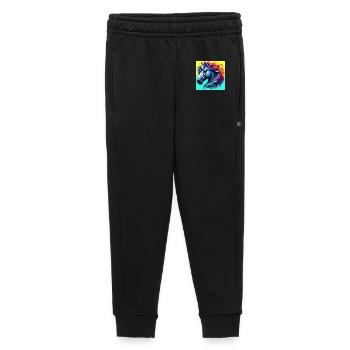 cheval - Pantalon de survêtement enfant/adolescent premium - noir - Devant - AI Model Kid Male (0cm)