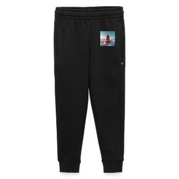 egg in the clouds. New life of the future - Kids’/Teens' Premium Sweatpants - black - Front - AI Model Kid Male (0cm)