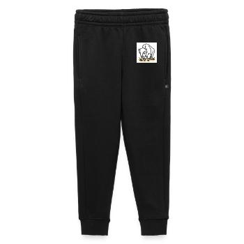 Bison on yellow grass - Kids’/Teens' Premium Sweatpants - black - Front - AI Model Kid Male (0cm)