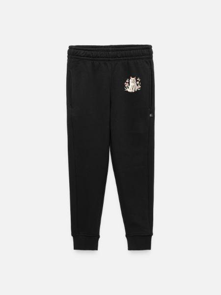 Elegante Perserkatze mit Kirschblüten - Kinder/Teenager Premium Sweathose - Schwarz