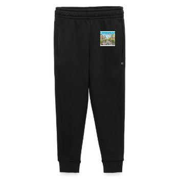 Futuristic City Flight Parade - Kids’/Teens' Premium Sweatpants - black - Front - AI Model Kid Male (0cm)