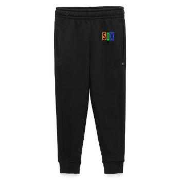 SIX Farbblock Logo Streetwear - Kinder/Teenager Premium Sweathose - Schwarz - Vorne - AI Model Kid Male (0cm)