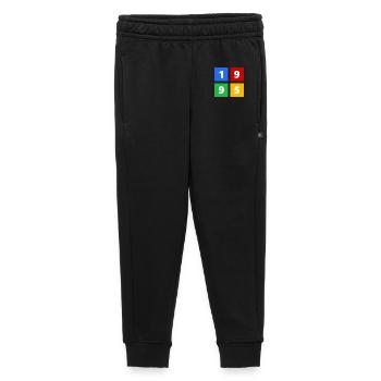 1995 - Kids’/Teens' Premium Sweatpants - black - Front - AI Model Kid Male (0cm)