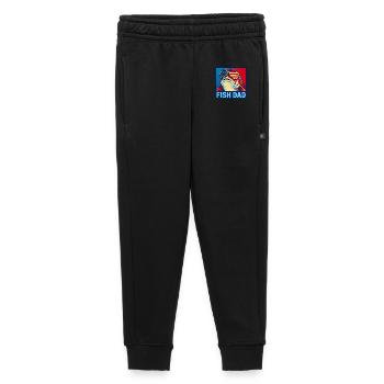 Patriotic Fish Dad – Funny Fish Dad for - Kids’/Teens' Premium Sweatpants - black - Front - AI Model Kid Male (0cm)