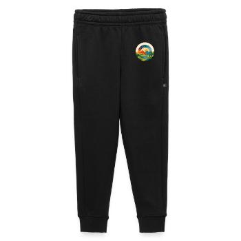 Retro Landscape – Colorful Sun Arch in a Circle - Kids’/Teens' Premium Sweatpants - black - Front - AI Model Kid Male (0cm)