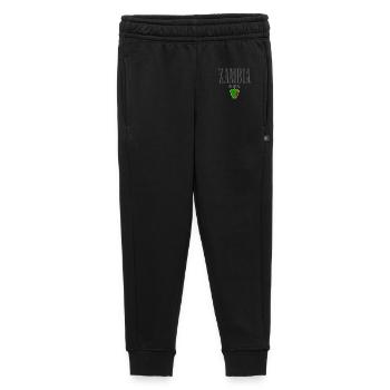 Zambian pride, minimalist sleek design - Kids’/Teens' Premium Sweatpants - black - Front - AI Model Kid Male (0cm)