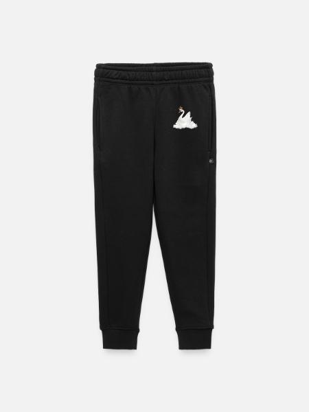 traumhafter Schwan in den Wolken mit einer Krone - Kinder/Teenager Premium Sweathose - Schwarz