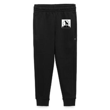 Goat on the mountain, drawn in black and white - Kids’/Teens' Premium Sweatpants - black - Front - AI Model Kid Male (0cm)