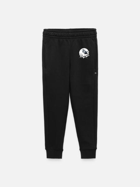 Grey White Heron Japanese Japan - Kids’/Teens' Premium Sweatpants - black