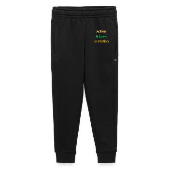 Action_Is_Love_in_Motion - Kids’/Teens' Premium Sweatpants - black - Front - AI Model Kid Male (0cm)
