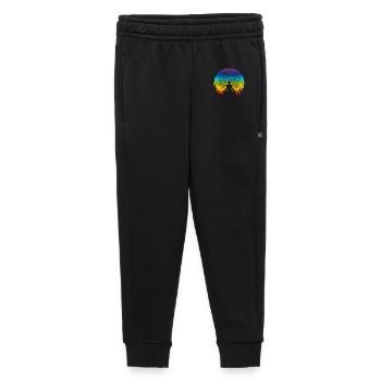 Spiritual Mandala Yoga Design in Chakra Colors - Kids’/Teens' Premium Sweatpants - black - Front - AI Model Kid Male (0cm)