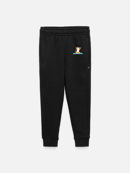 Purrrfectly Zen – Yoga Cat - Kids’/Teens' Premium Sweatpants - black