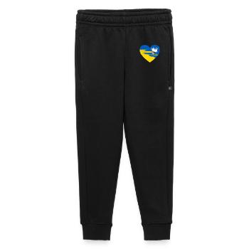Ukraine Peace Heart Design - Kids’/Teens' Premium Sweatpants - black - Front - AI Model Kid Male (0cm)